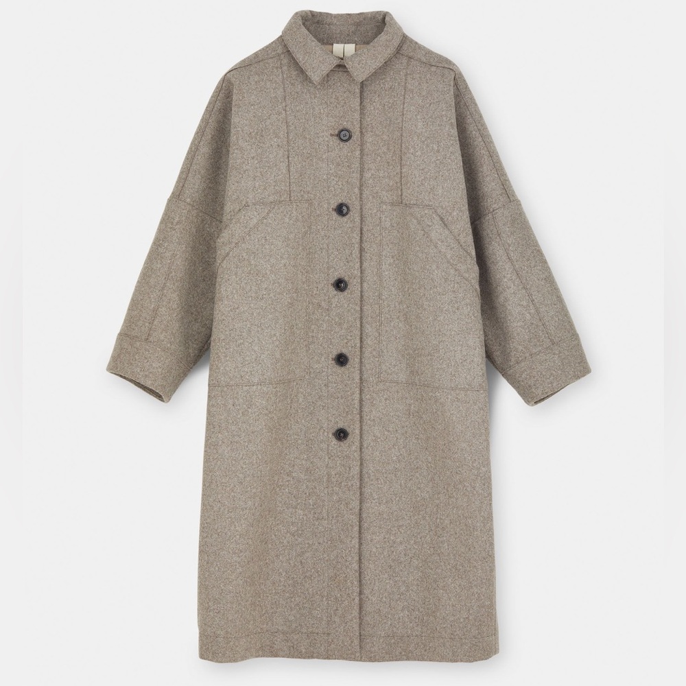 Aiayu pure wool coat: Jean Coat Loden